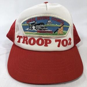 VTG BOY SCOUTS GREAT RIVER COUNCIL MISSOURI TROOP 702 HAT CAP TRUCKER SNAPBACK